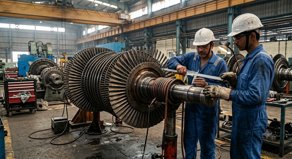 Steam turbine rotor repair services